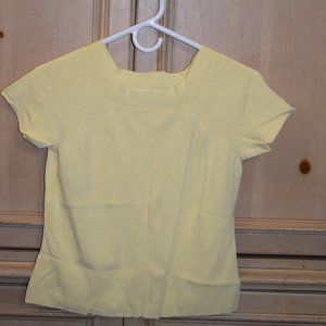 Yellow Boatneck Lightweight Crop Top